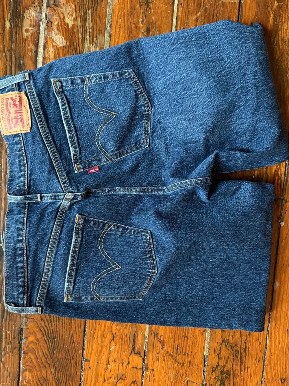 Levi Jeans | 501 Crop | Dark Wash | 32 | Salsa Authentic (Stretch)